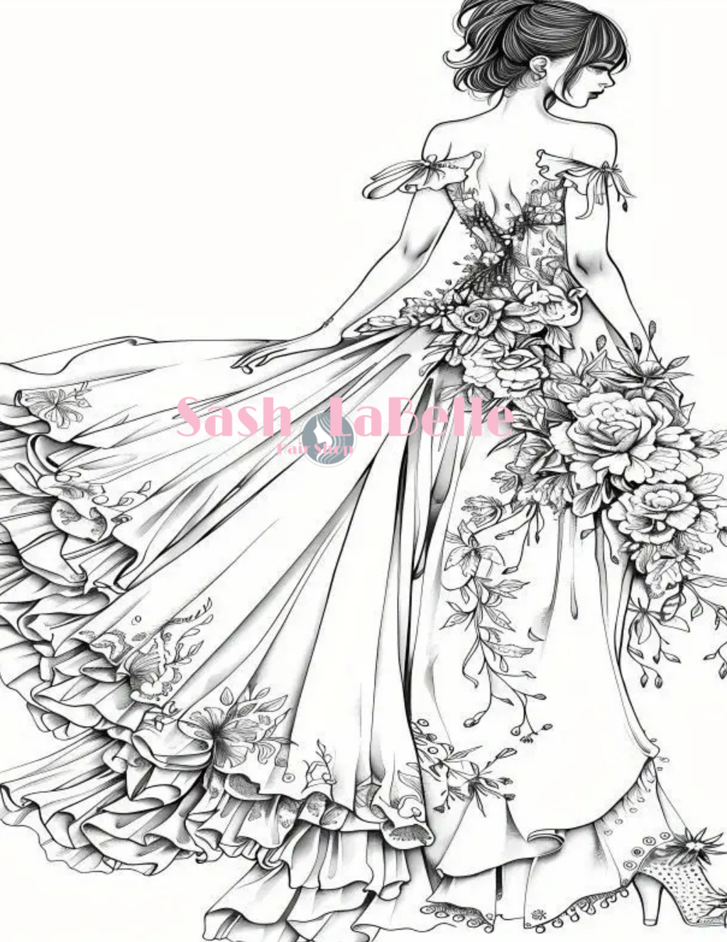 Dress Fashion Styles coloring Books + free Multi-Colored Pencil Crayons