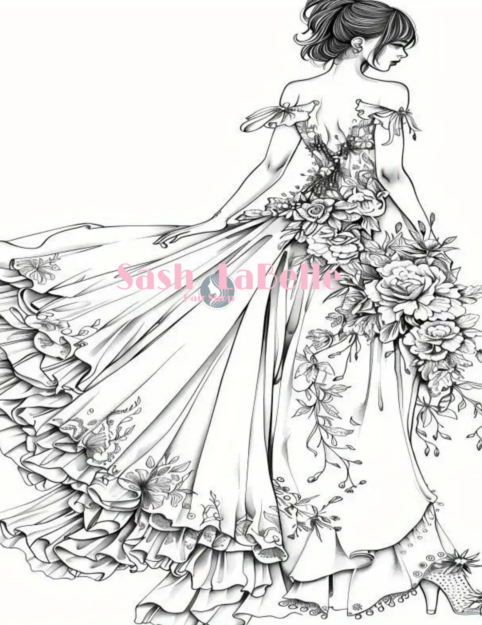Dress Fashion Styles coloring Books + free Multi-Colored Pencil Crayons