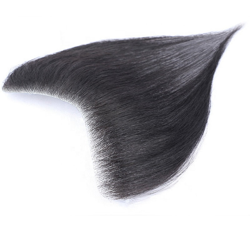 Poly Skin Hair Patchers Toupee Human Hairpiece for Natural hairline - black color