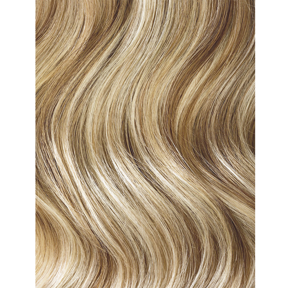 #12/60 Light Golden Brown with Platinum Blonde Highlights k-tips Pre-bonded Fusion Hair Extensions 100% Remy Human Hair fusion Extensions - Utips/Flat tips Hair Canadare Bonded