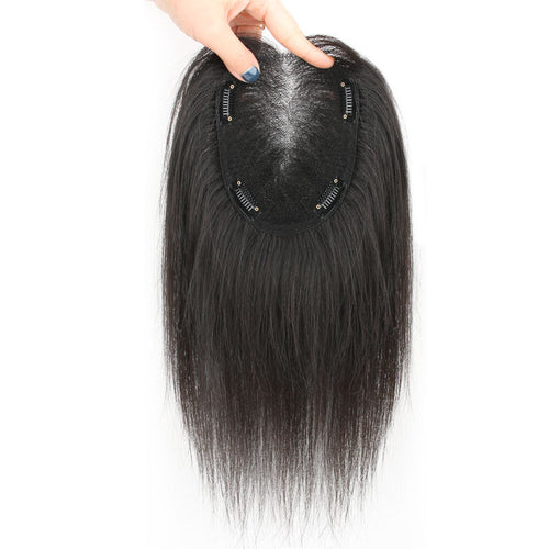 100% Remy Human Hair Lace base pre-plucked Transparent lace hair Topper