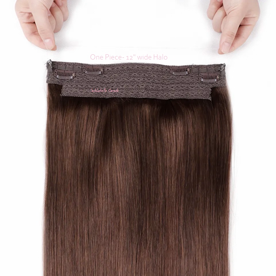 Invisible Wire Halo Hair Extension - Chocolate Brown- 100% Remy Human Hair