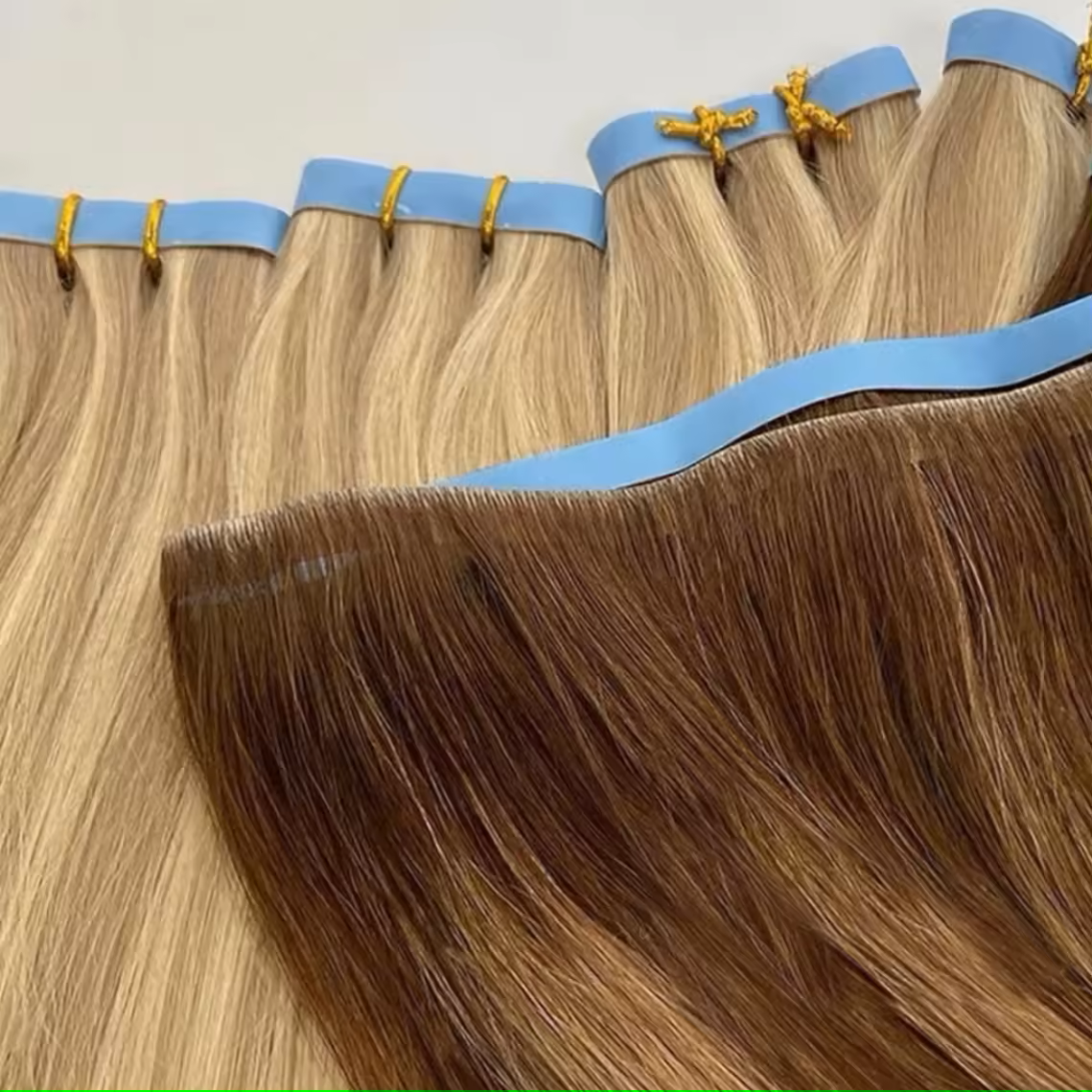 Invisible-tape tape -in Extension - Mocha Brown Hair  - #2