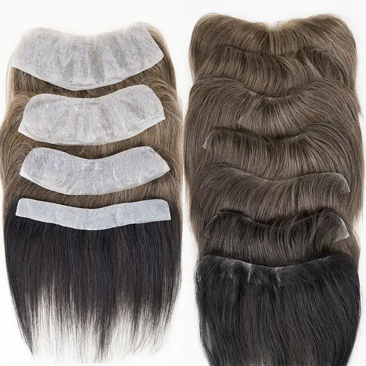 Poly Skin Hair Patchers Toupee Human Hairpiece for Natural hairline - Platinum Blonde color