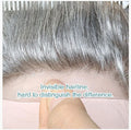 Poly Skin Hair Patchers Toupee Human Hairpiece for Natural hairline - Silver Blonde color