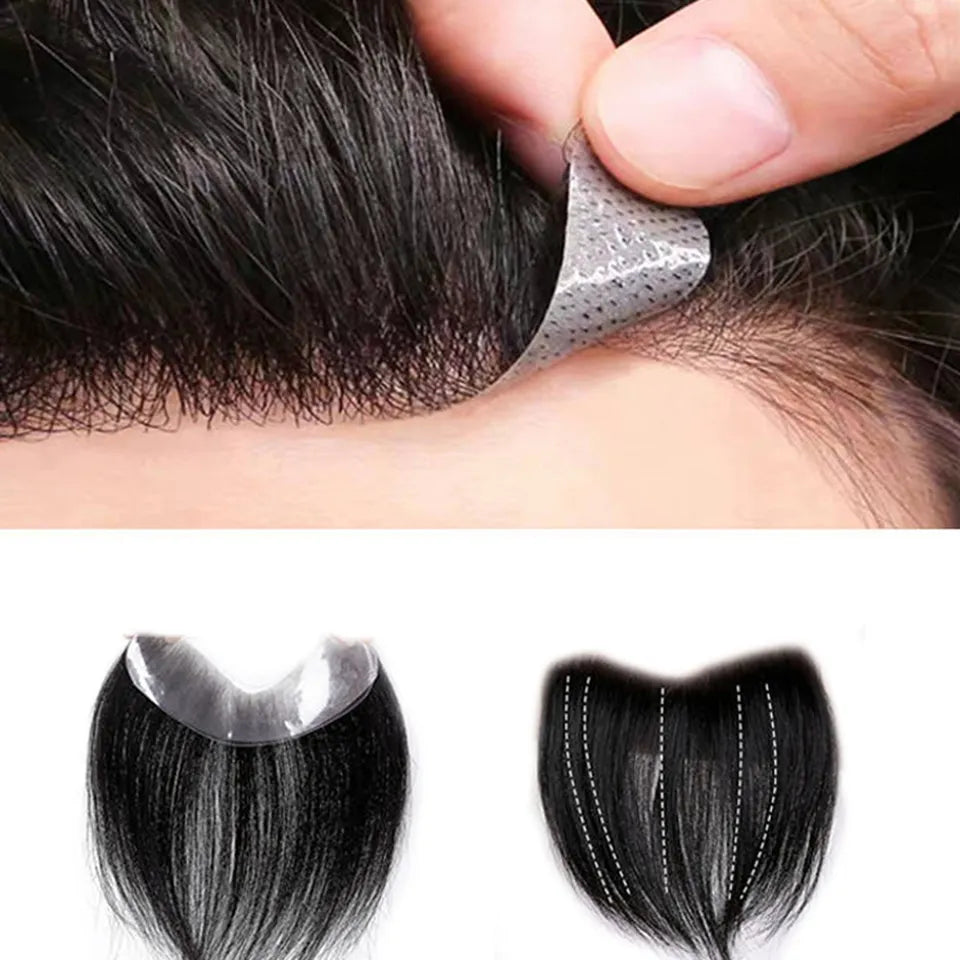 Poly Skin Hair Patchers Toupee Human Hairpiece for Natural hairline - Silver Blonde color