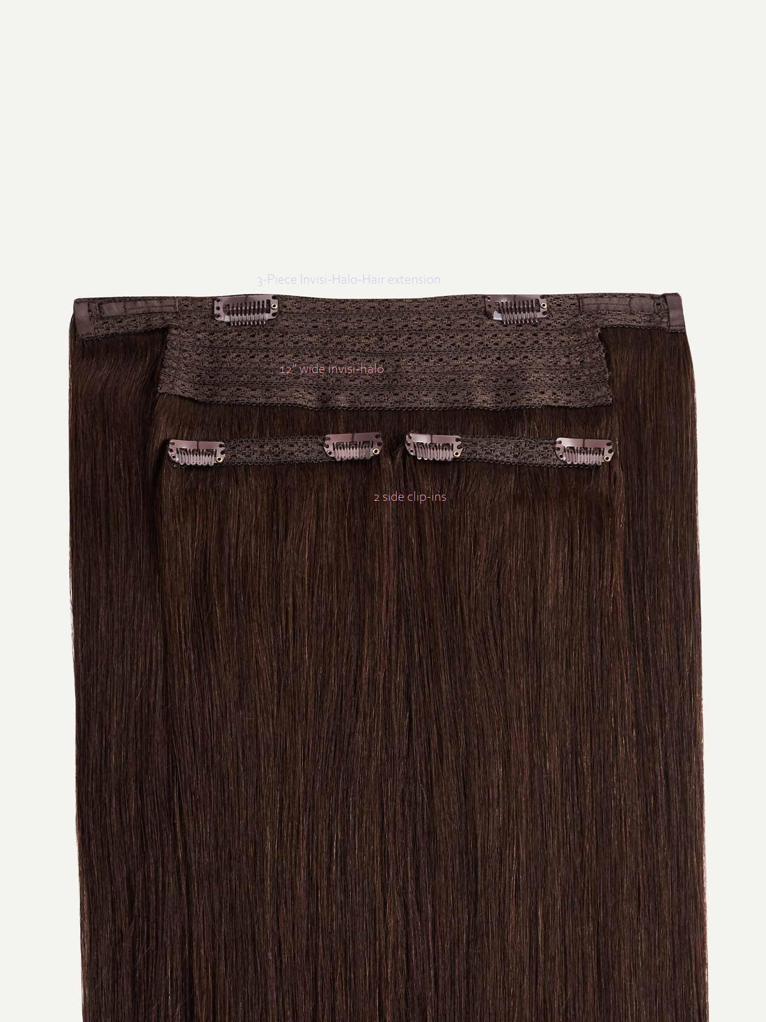 Invisible Wire Halo Hair Extension - Chocolate Brown- 100% Remy Human Hair
