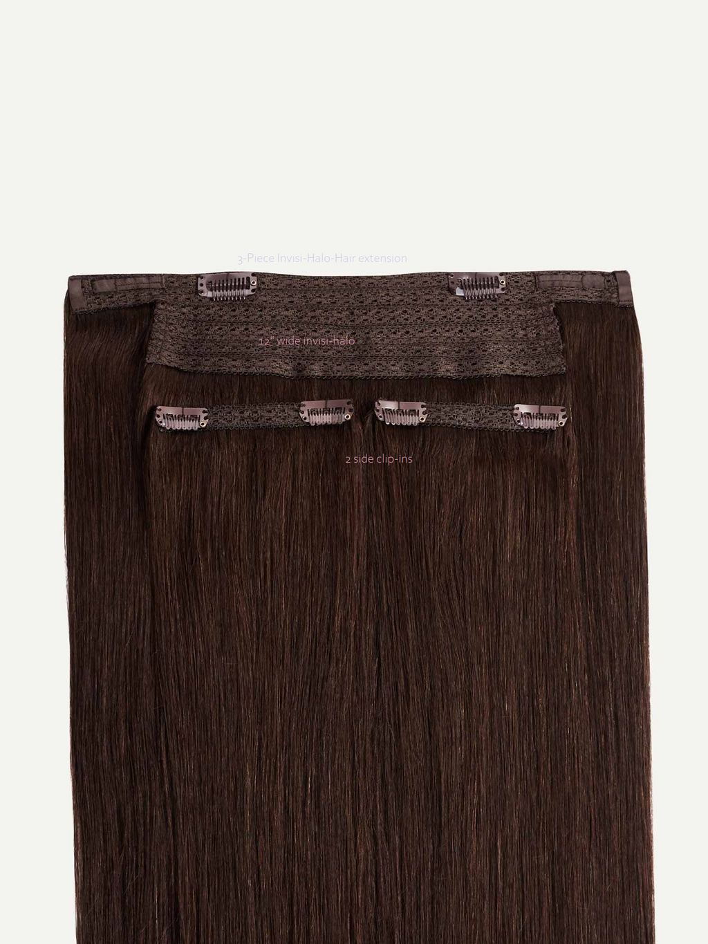 Halo Hair Extensions - Mocha Brown- 100% Remy Human Hair