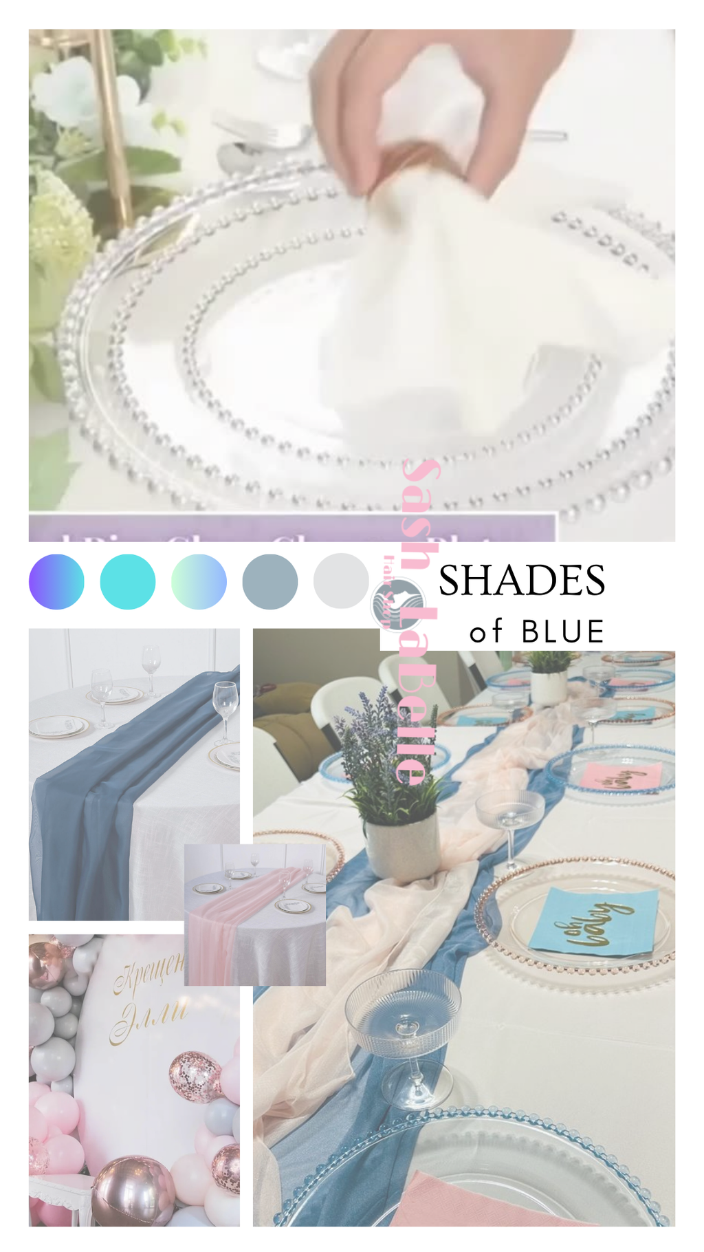 Gender Reveal Party - Table set charger Plates collection