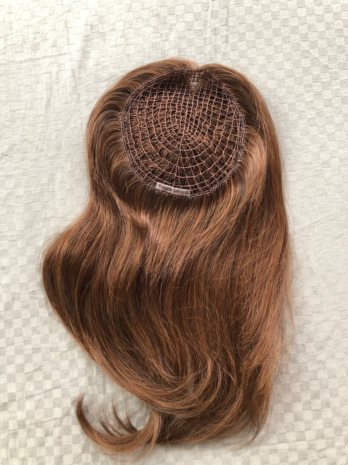 Chocolate Brown 100% Brazilian Human Hair Fishnet base hair Topper