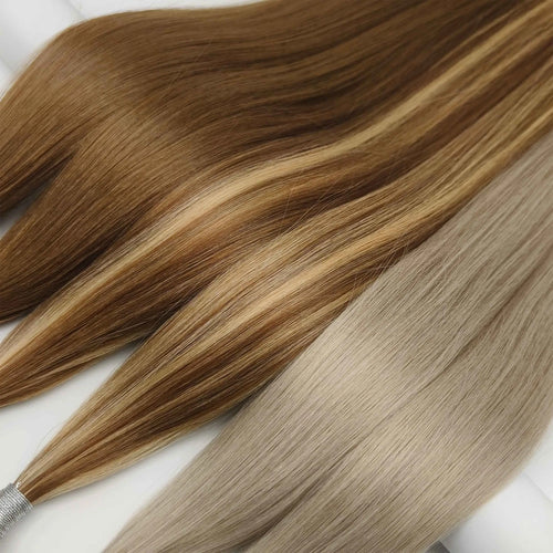 #14/27 Golden blonde/ASH BLONDE U-Tip Fusion Highlight Pre-bonded Hair Extensions 50g/qty