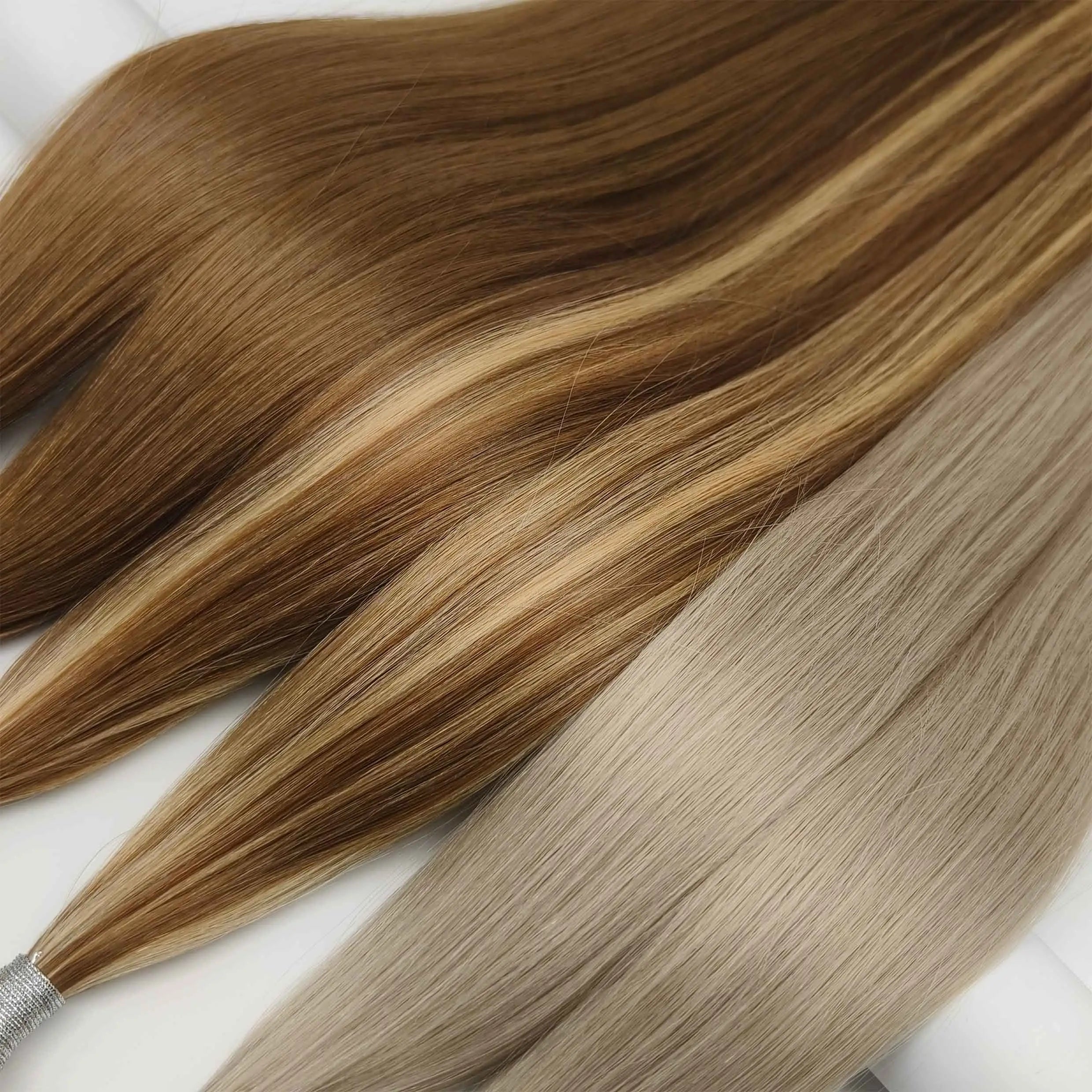 #613 -  Platinum Blonde Fusion Hair Extensions 100% Remy Human Hair fusion Extensions - Utips/Flat tips Hair Canada