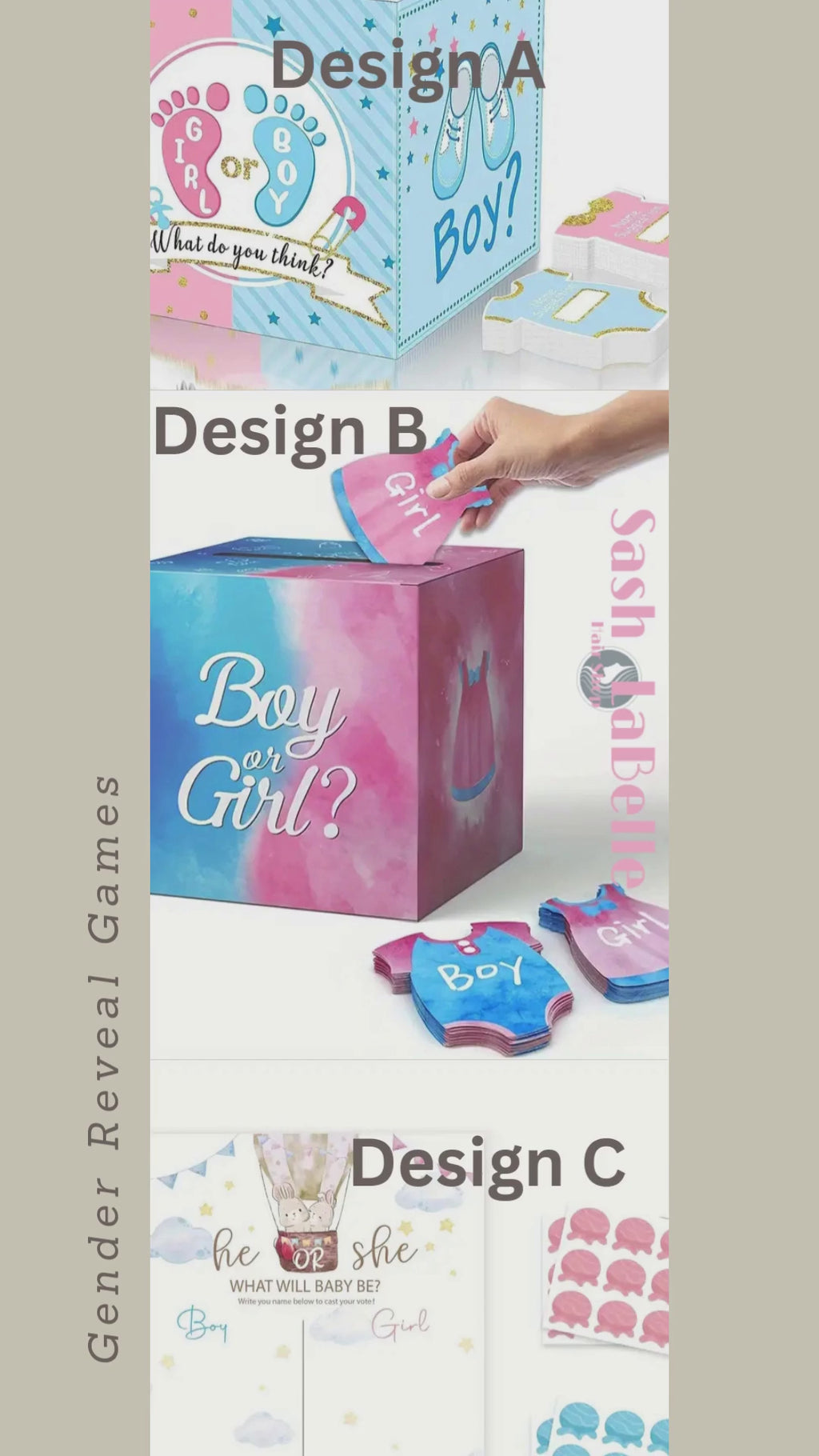 Gender Reveal Party Game and Name Reveal