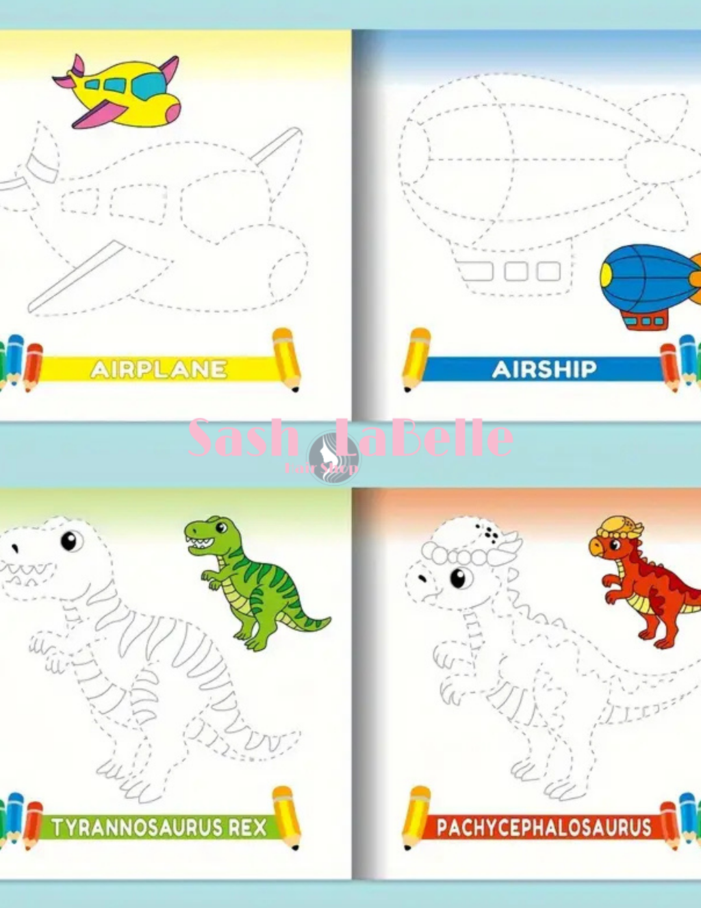 3-6 Year Old Drawing Workbook + free Colored Pencil Crayons