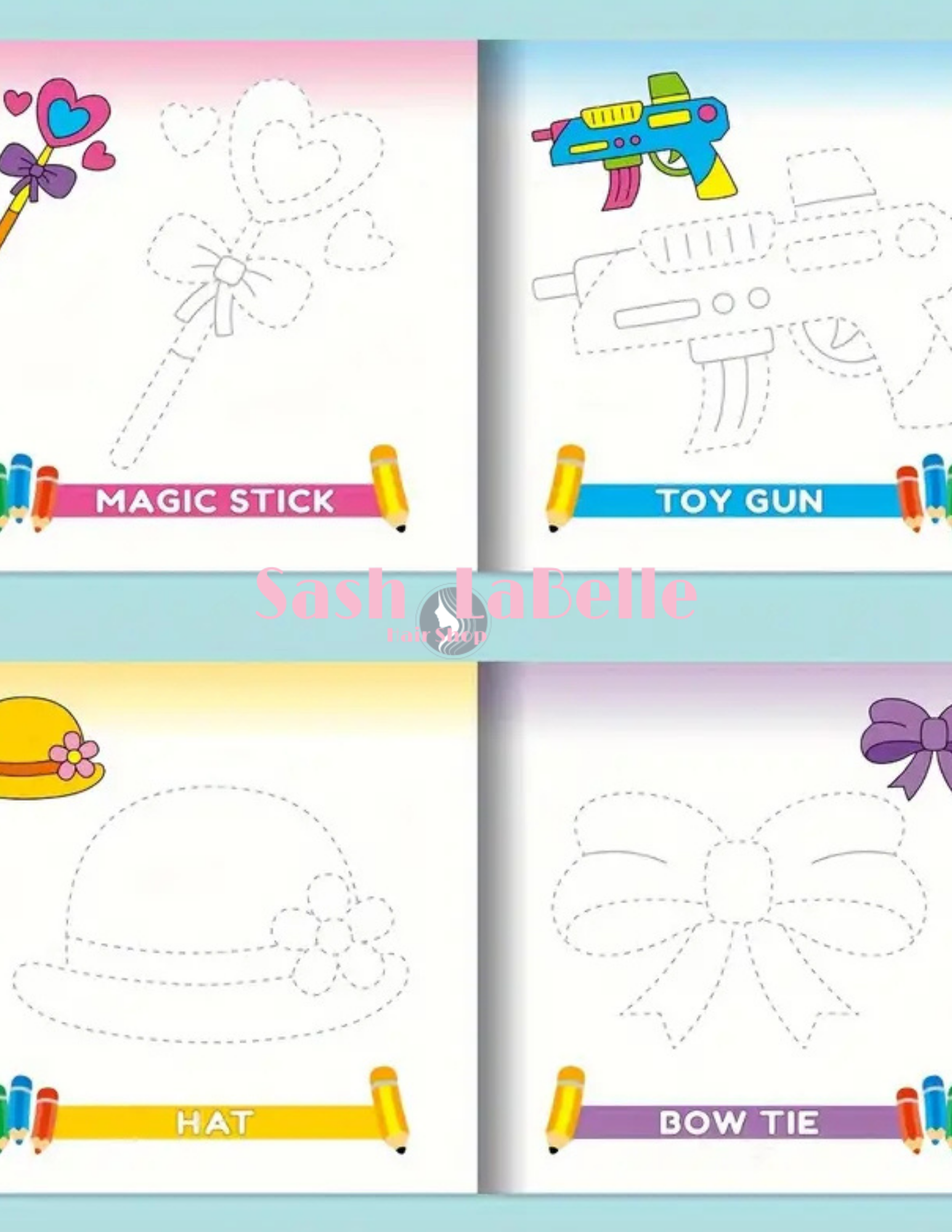 3-6 Year Old Drawing Workbook + free Colored Pencil Crayons