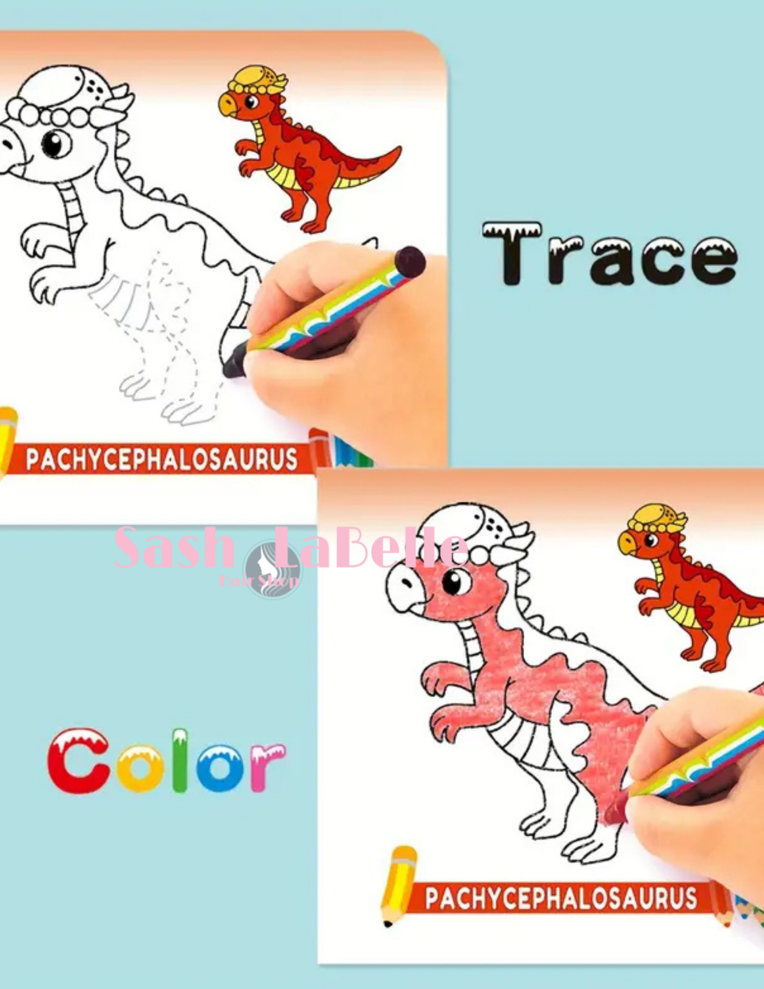 3-6 Year Old Drawing Workbook + free Colored Pencil Crayons