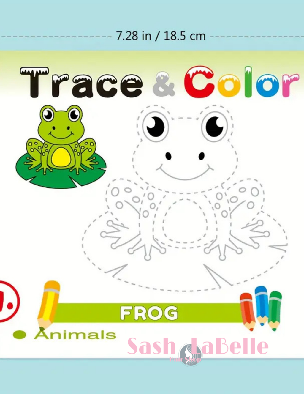 3-6 Year Old Drawing Workbook + free Colored Pencil Crayons