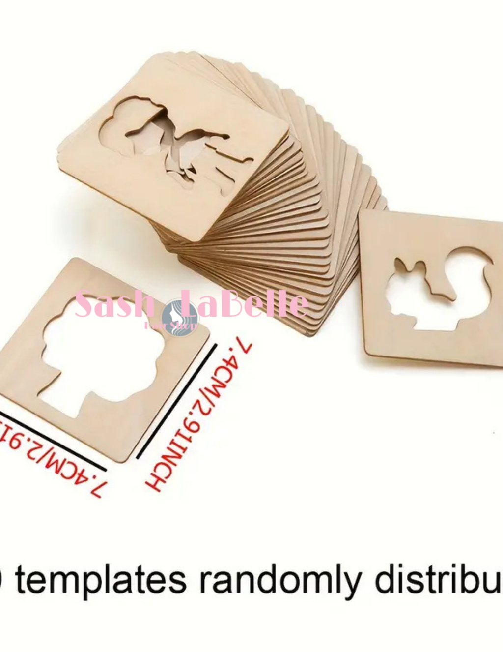 Wooden drawing stencils + plain sketchbook + free Colored Pencil Crayons