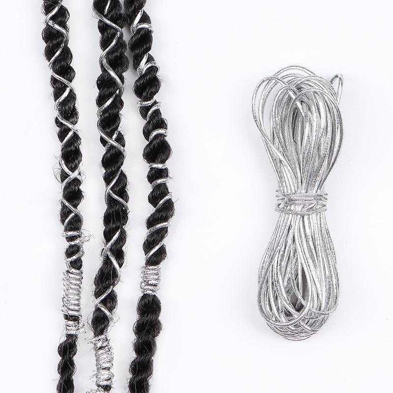 10m/pc 1mm Golden/Silver Metallic Cord Thread for Braids - SashBeauty