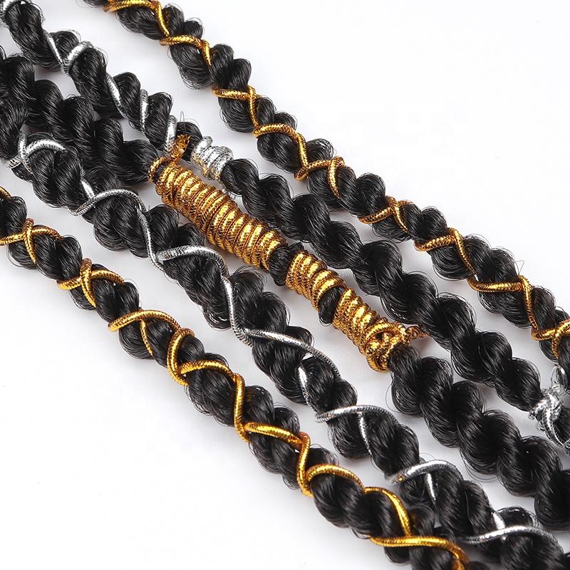 10m/pc 1mm Golden/Silver Metallic Cord Thread for Braids - SashBeauty