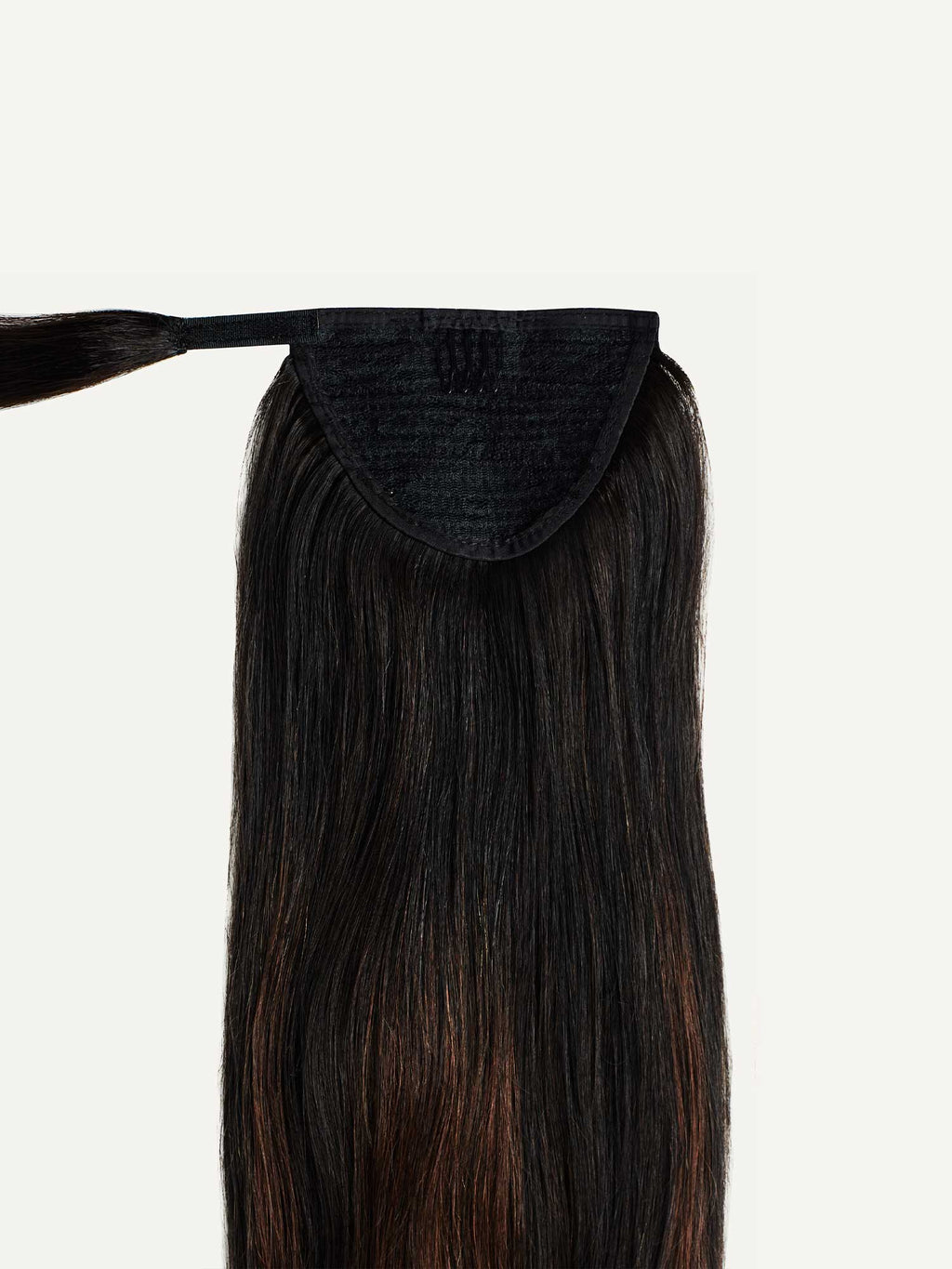 BUY 2 - Off Black with Brown Highlights Ponytail Hair + ONE-PIECE HALO hair (60g)