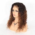 18"- HD Swiss Lace Frontal\ Curly Wig - Color Ombre - SashBeauty