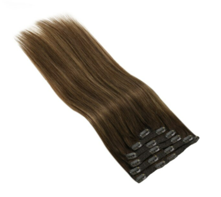 Chocolate Brown Balayage Clip-In 100% Remy Clip-In Hair Extension