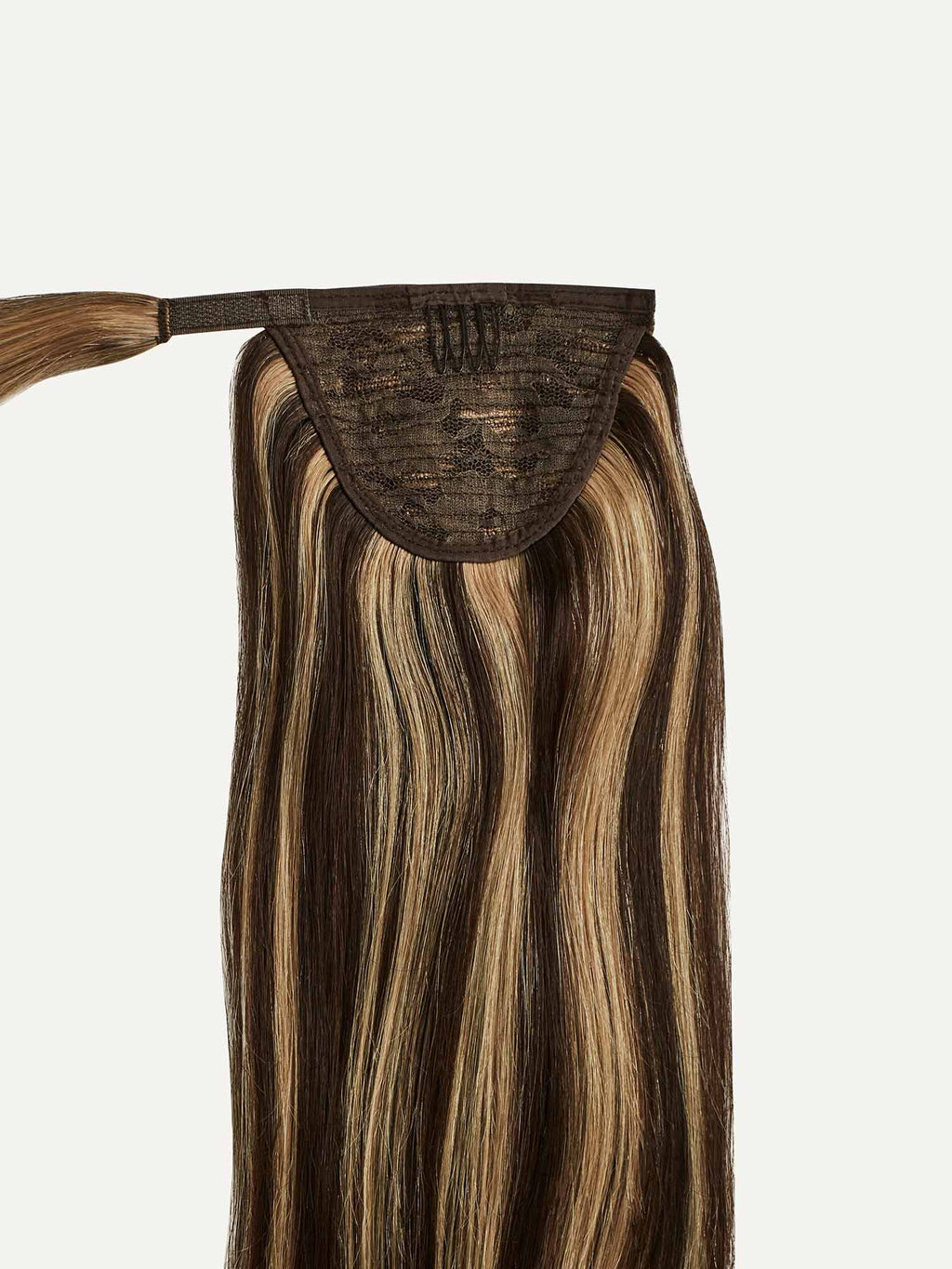 20" Mocha Brown Highlights Ponytail - 20" (120g) - SashBeauty