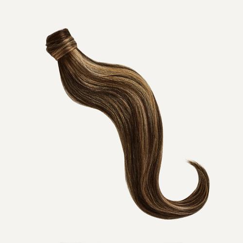 20" Mocha Brown Highlights Ponytail - 20" (120g) - SashBeauty