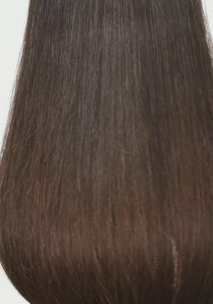 100% Remy Human Hair European chocolate Brown Tape-In Hair Extensions (55g - 175g)
