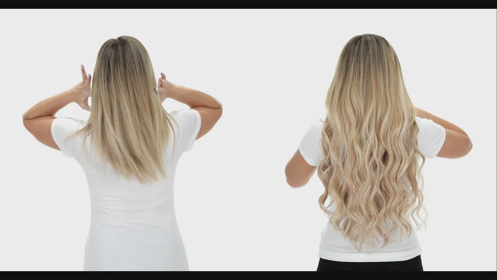 100% Invisible Remy Champagne Blonde Highlights (P10/16/60) Remy Tape-In Hair Extensions (55g - 175g)