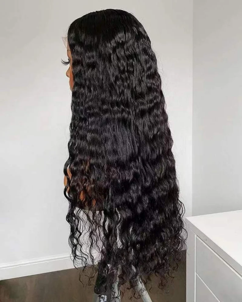 24-30" Unprocessed Lace Frontal Wig - Dark Brown