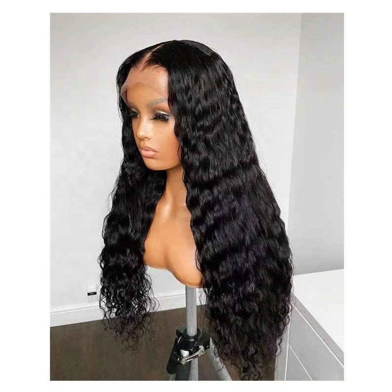 24-30" Unprocessed Lace Frontal Wig - Dark Brown