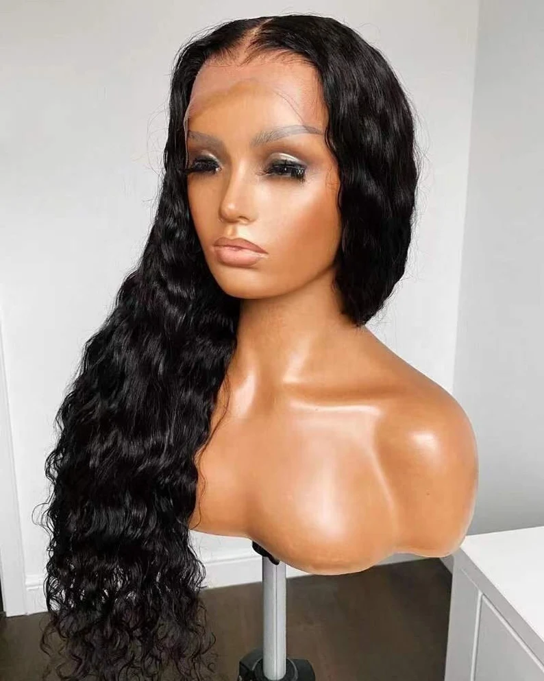 24-30" Unprocessed Lace Frontal Wig - Dark Brown