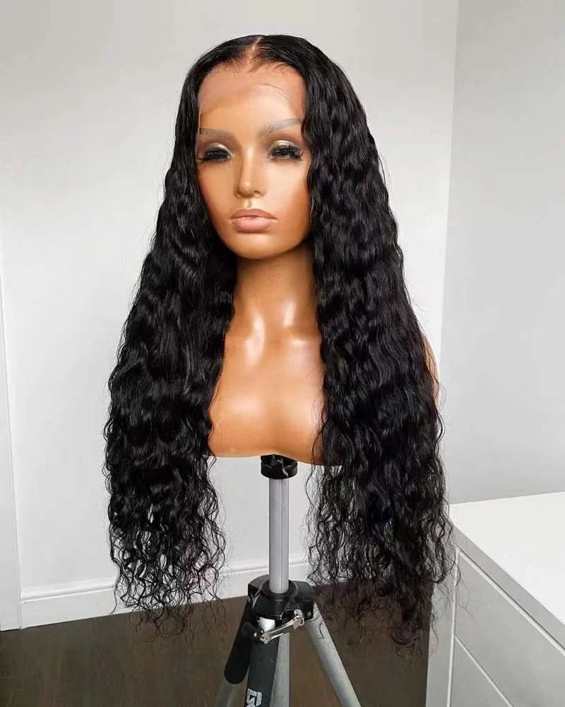 24-30" Unprocessed Lace Frontal Wig - Dark Brown