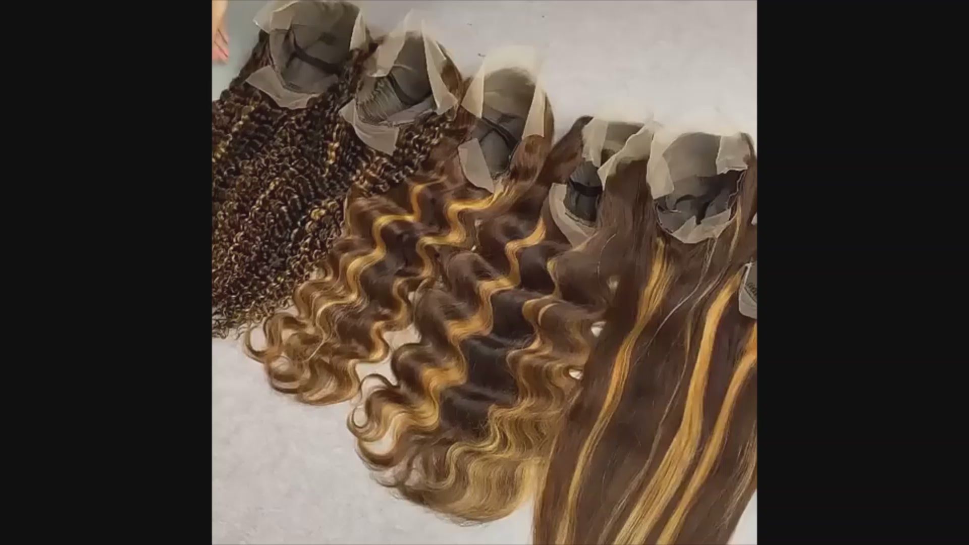 HD Swiss Lace Frontal Curly 100% Human Hair Ombre Wig