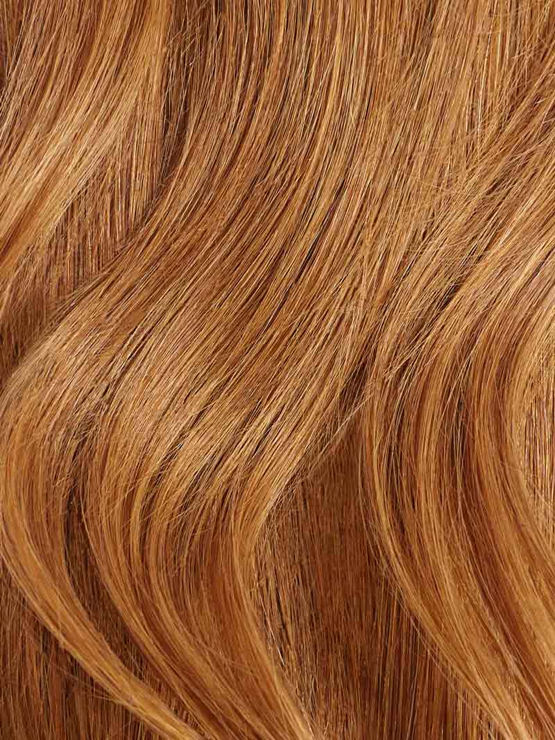 3-Piece Hair Extensions Clip-ons 100% Human Hair Clip-In Remy Hair Extensions - Natural Red