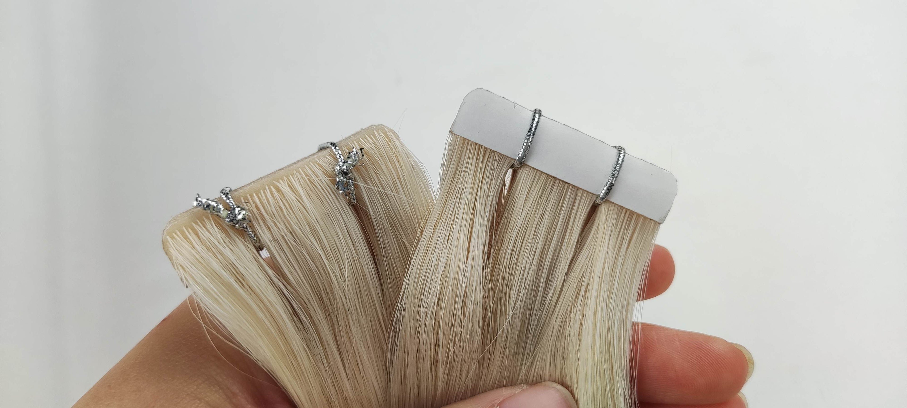 Invisible Injection tape -in Extension - Bleach-White blonde hair extensions