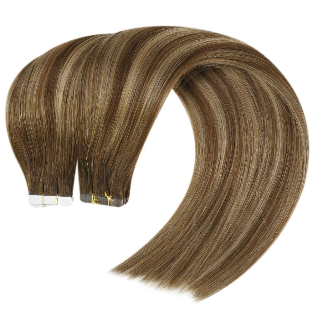 100% Remy Human Hair European P4/27/4 Balayage Tape-In Hair Extensions (55g - 175g)