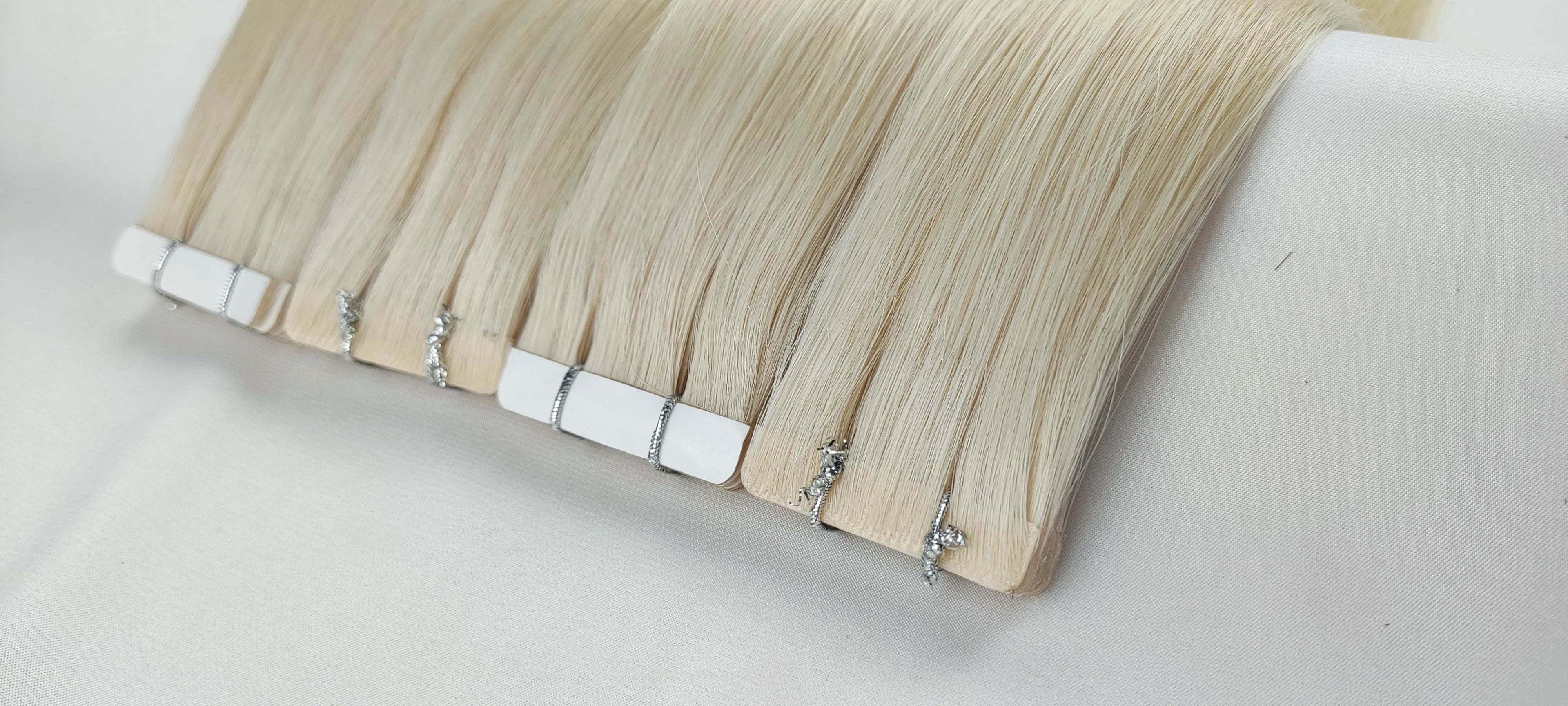 Invisible Injection tape -in Extension - Bleach-White blonde hair extensions