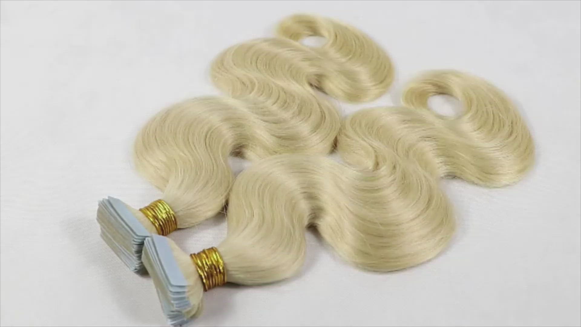 100% Remy Tape in Human hair extensions - European Butter Blonde (613) - 55g - 175g)
