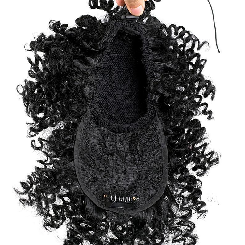 8" High Puff Afro Kinky with Bangs - SashBeauty