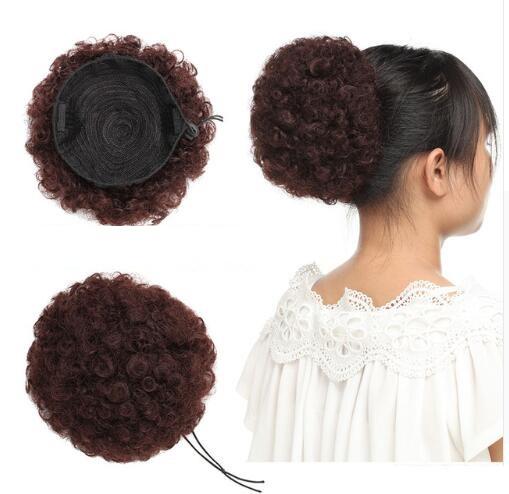 8" Kinky Coily Ponytail Drawstring Hair Extension - Off Black - SashBeauty