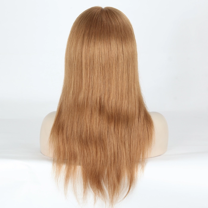 20" - 100% Remy Human HD Lace Frontal\ Natural Straight Wig- Color 8