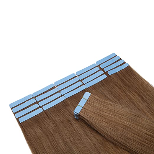 Invisible-tape tape -in Extension - Auburn Brown Hair  - #6