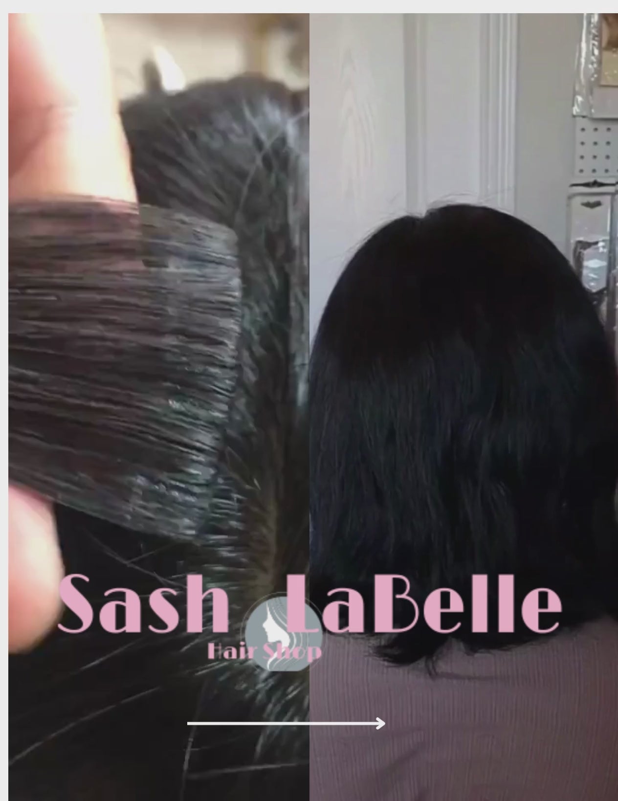 Injected invisible PU tape -in Extension - Jet Black hair extension