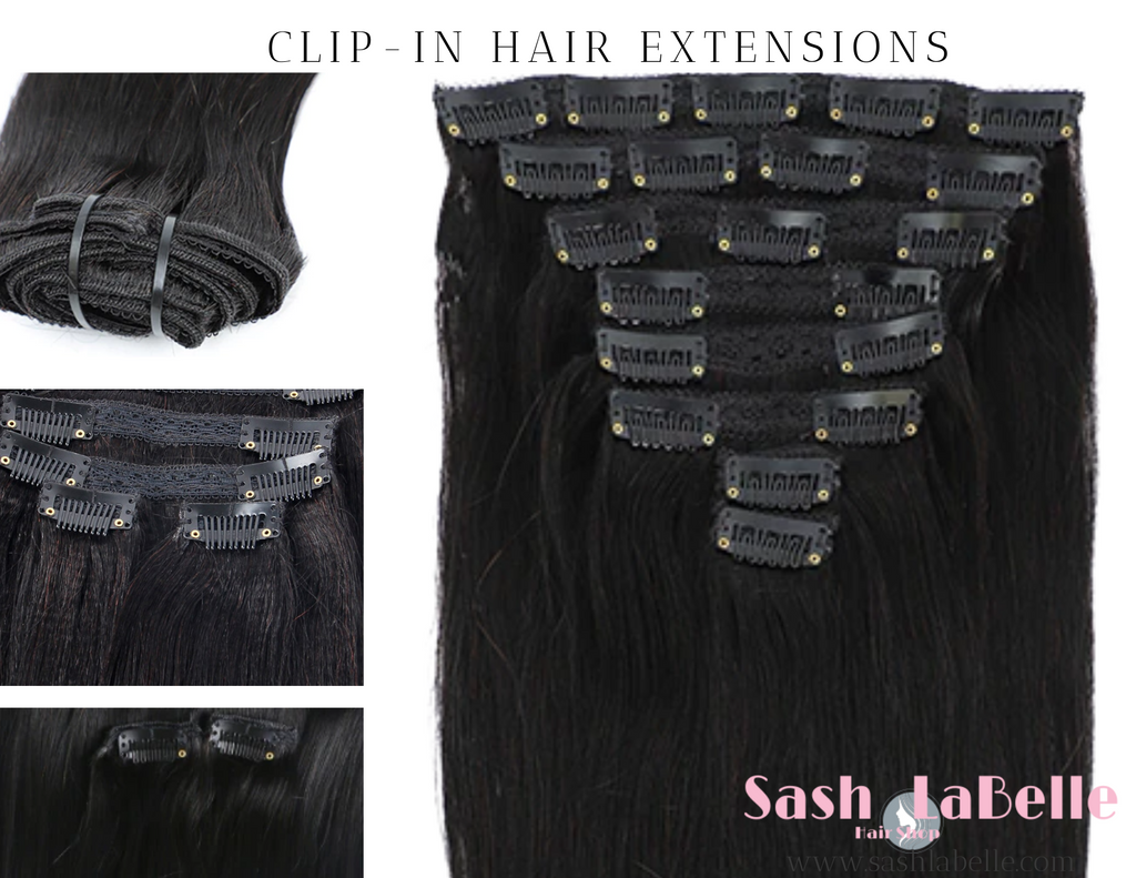 Off Black 100% Human Hair Clip-In Remy Hair Extensions