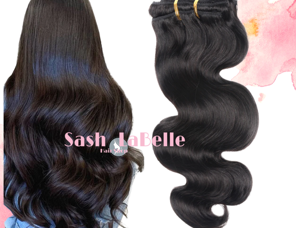 Off Black 100% Human Hair Clip-In Remy Hair Extensions