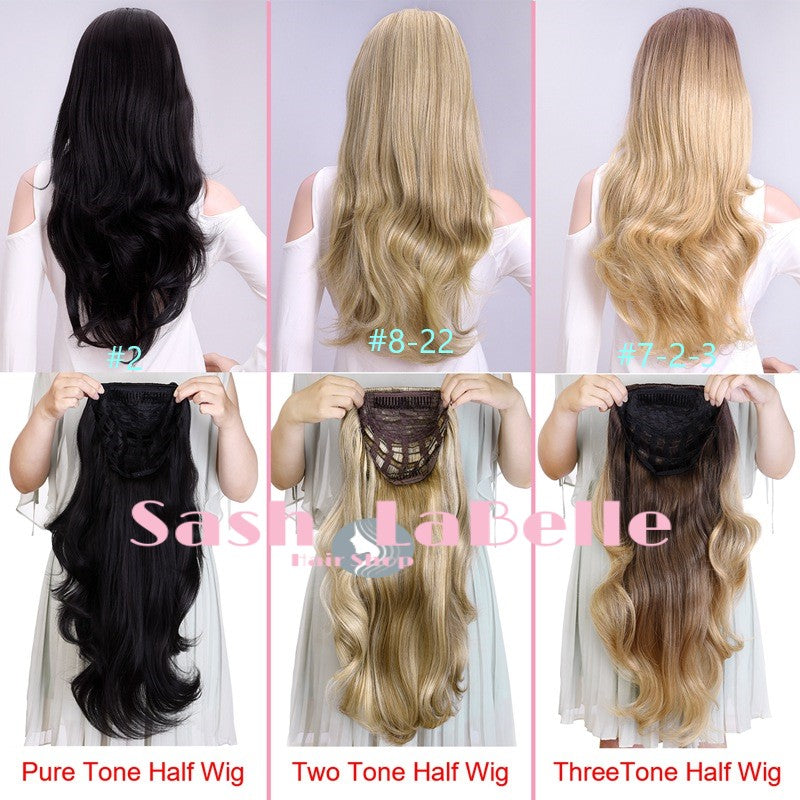Dirty Blonde highlights Half Wig