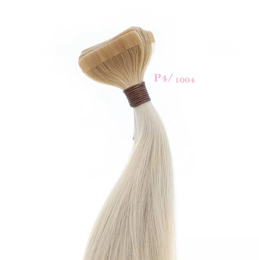 Invisible-tape tape -in Extension - Rooted Platinum Blonde Balayage (R8/613)